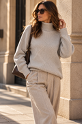 Sweater Porto Fino arena frontal modelo