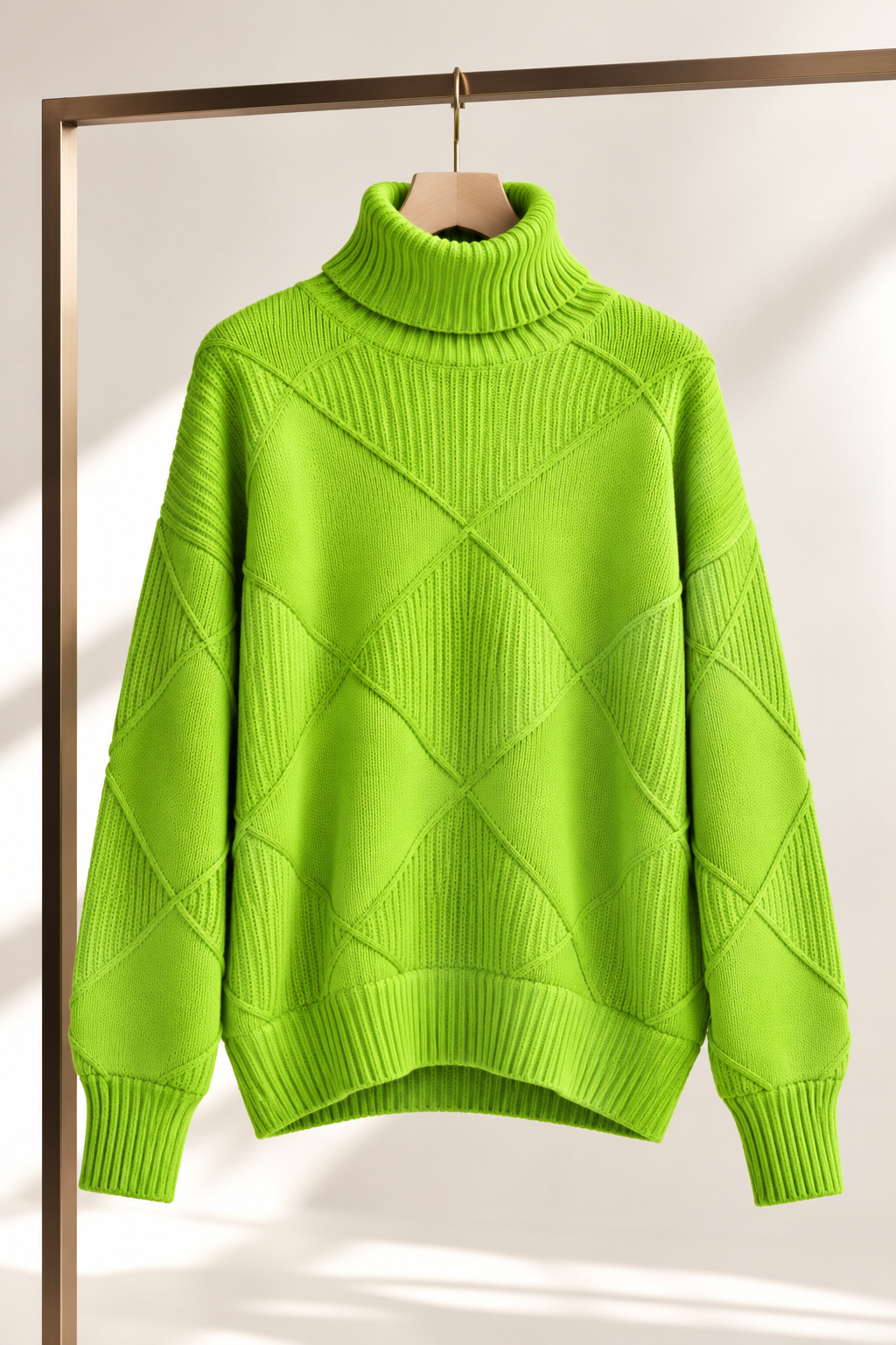 Sweater Porto Fino verde lima producto colgado