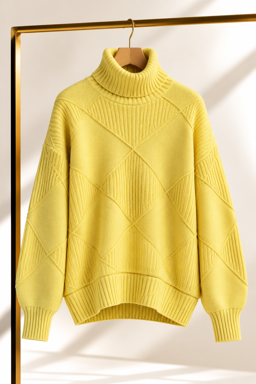 Sweater Porto Fino amarillo producto colgado