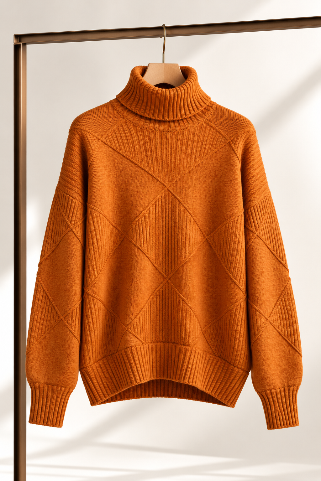 Sweater Porto Fino teja producto colgado