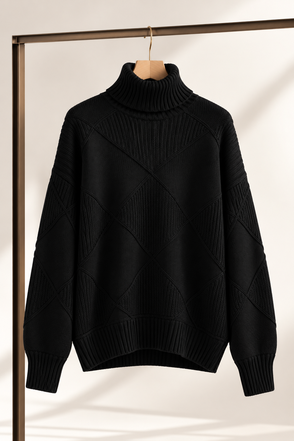 Sweater Porto Fino negro producto colgado