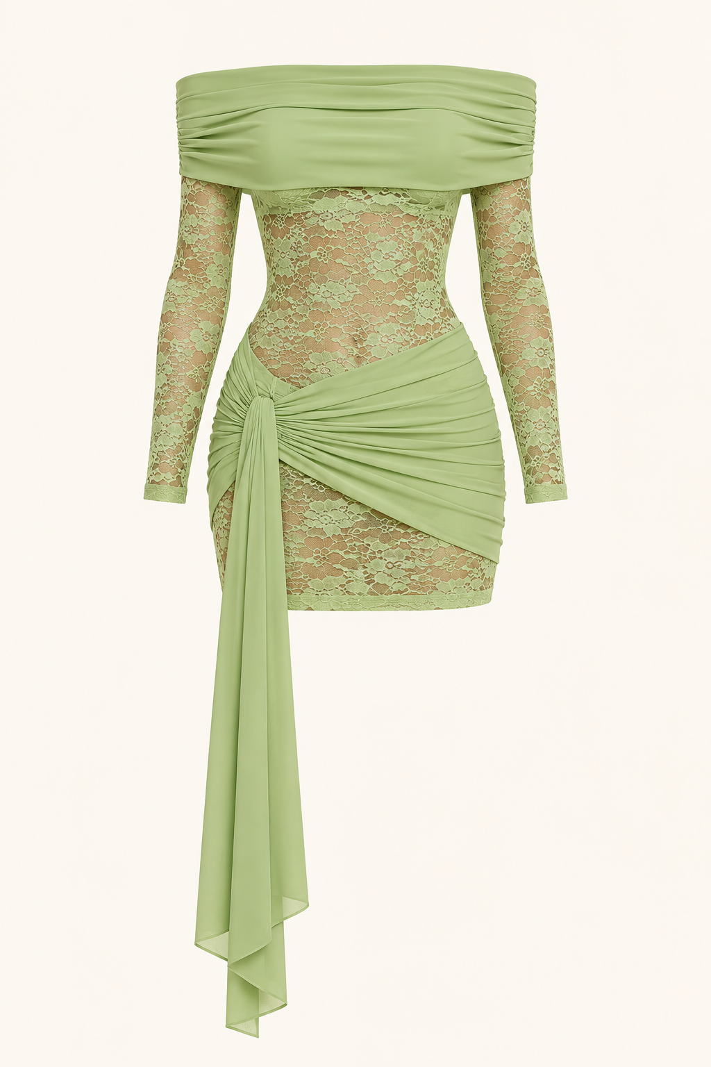 Vestido Sofia verde — fotografía del producto.
